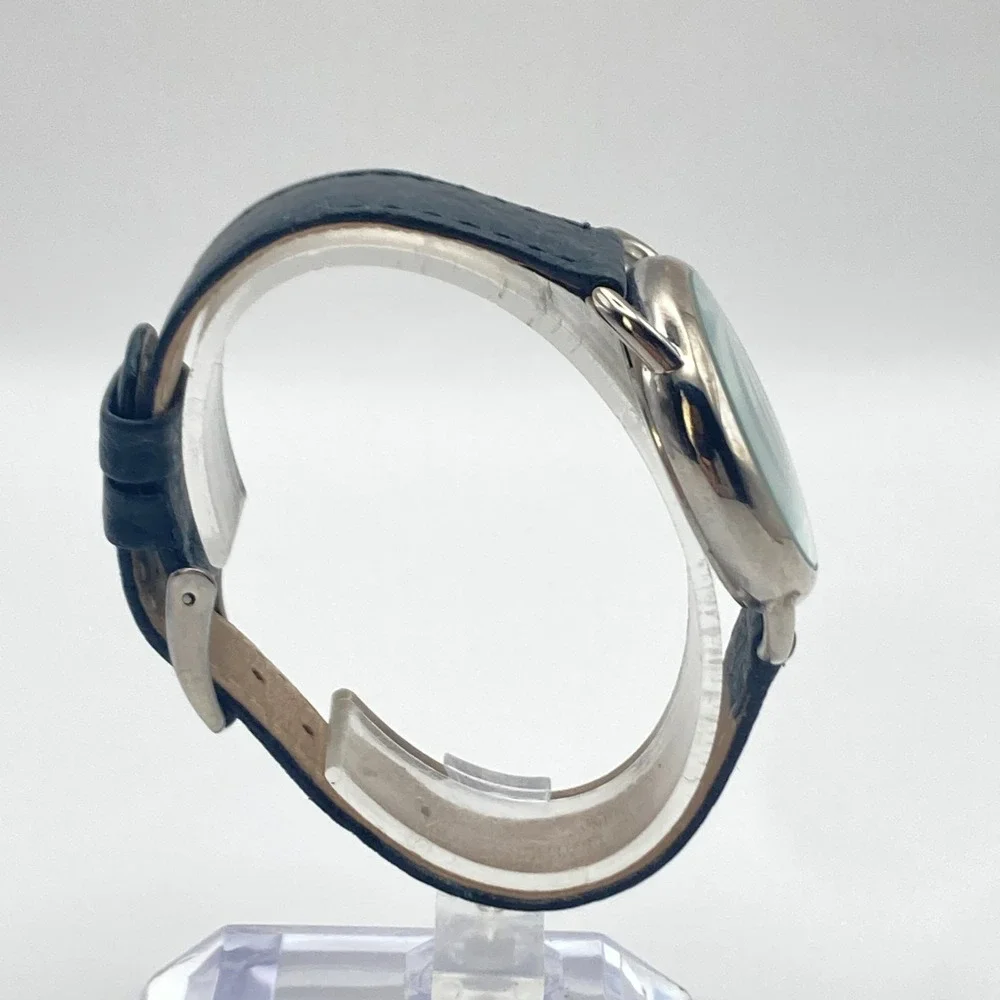 Anne Klein Women's Watch 33mm Silver Tone Easy Reader Leather New Battery 8